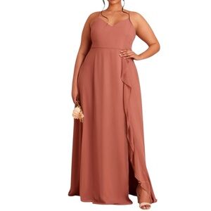 HOLD FOR KENDALL Elegant Mauve Spaghetti Strap Dress
